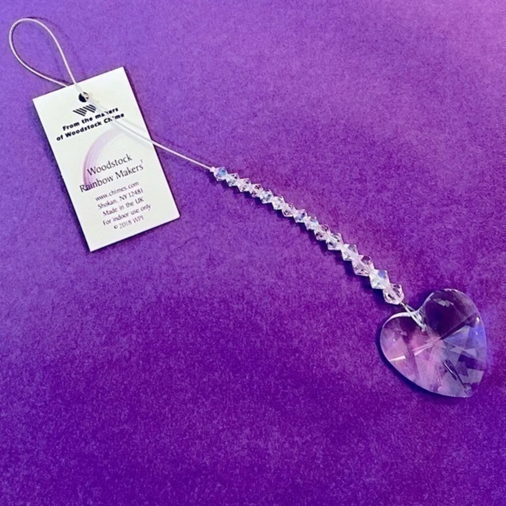 Woodstock Crystal Daydream "Pink Heart" Sun Catcher Rainbow Maker - Picture 1 of 5